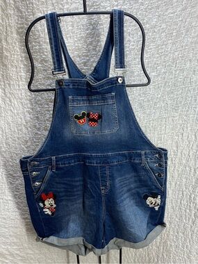 Disney Shortalls with embroidery of Mickey and Minnie Sz 22